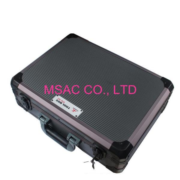 Quality Gray Lockable Aluminum Tool Case ABS With Aluminum Frame L 450 X W 330 X H 145mm for sale