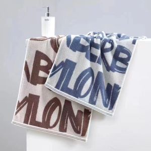 Buy cheap Dark Color 16pcs Selvage Spun Cotton Face Towel with Stain Resistant Letters Blue Curry from wholesalers