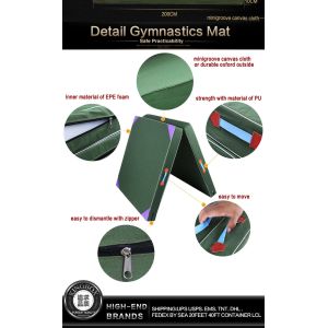 50cmx100cmx5cm 60cmx120cmx10cm PU+EVA Foam/ Oxford cloth Folding Gym Mat