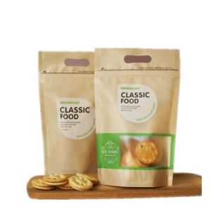 Buy cheap high quality flat bottom resealable zipper kraft paper food packaging bag from wholesalers