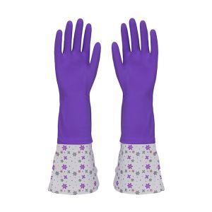 Buy cheap Extra Long Sleeve Rubber Gloves With Beautiful Patterns  For Houseohld Cleaning from wholesalers