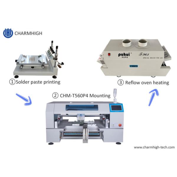 Buy cheap High Precision SMT Production Line T961 Reflow Oven 60 Feeders Pick And Place Machine from wholesalers
