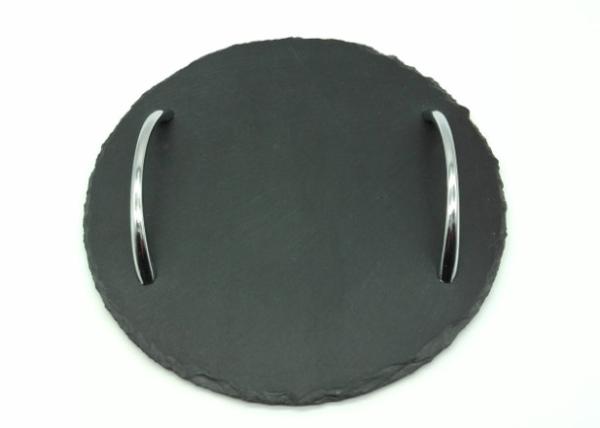 Buy cheap Natural Edge Slate Serving Tray Round Shape Diameter 22cm For Kitchen from wholesalers