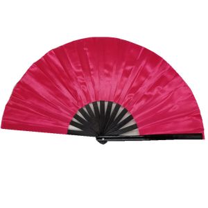 Buy cheap 33cm Length Large Bamboo Hand Fan Fabric 13 Inch Hand Fan For Disco from wholesalers