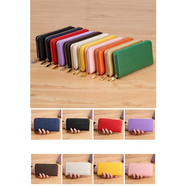 Multi-Function Passport Card Holder Genuine Leather Zipper Long Wallet for Men and Women
