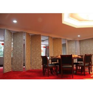 Buy cheap Folding Partition Walls Room Divider With Fabric MDF Hard Cover Decorations For Restaurant from wholesalers