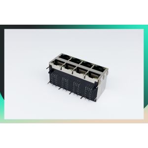 2X6 Multi Port RJ45 Magnetic Jack 1000 Base - T With LED And Shielded EMI