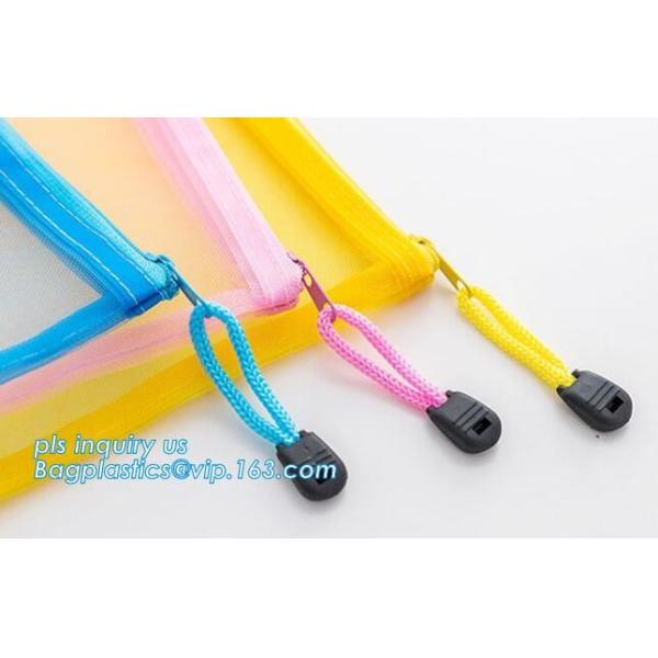 Buy cheap mesh file bag A4 paper bag dictionery bag for student and office, mesh document bag with zipper for documents and receip from wholesalers