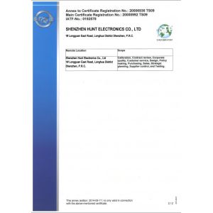 Hunt Electronics (HK) Limited Certifications
