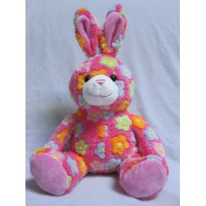 Buy cheap Rose / Blue Stuffed Easter Bunnies Soft Push Toys Custom Made product