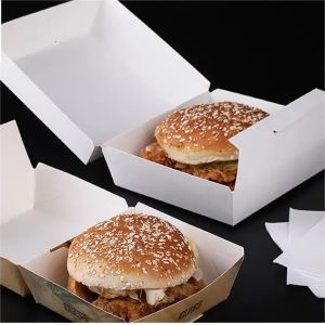 Buy cheap Stackable custom burger box with ventilation holes eco-friendly and customizable packaging from wholesalers