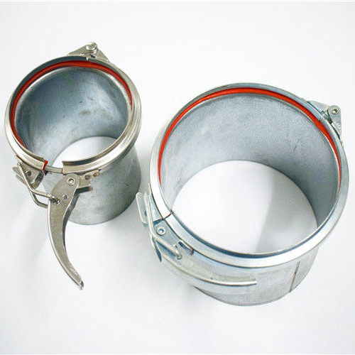 Quality 8" Galvanized Steel Clamps Adjustable With Gasket For Dust / Mist Collection for sale