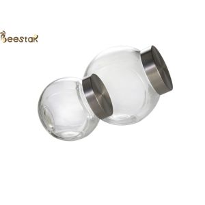 Buy cheap 50ml Honey Jar And Spoon Flat Bottle With Metal Lid from wholesalers
