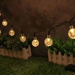 Buy cheap Solar Color Changing Christmas Globe String Lights 8 Modes 100 Led Crystal Ball String Lights Waterproof Fairy Lights from wholesalers