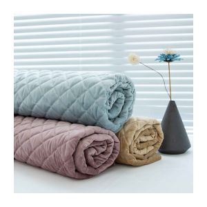 Buy cheap Ultrasonic Quilted Sofa Velvet Upholstery Fabric Customized Warp from wholesalers