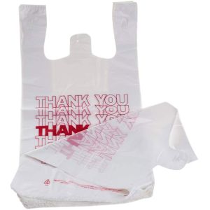 Compostable Plastic 100% Biodegradable T Shirt Bag With Handles