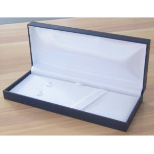 Buy cheap Rectangular Classic Blue plastic pen Boxes packed in Leatherette paper from wholesalers