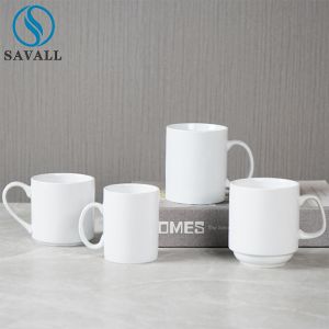Buy cheap Craftsman White Porcelain Mug 11cm*8.8cm*8.2cm from wholesalers