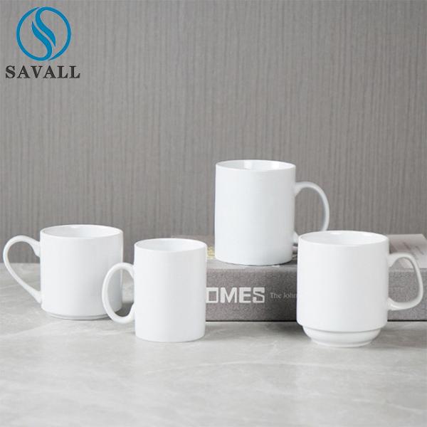 Quality Craftsman White Porcelain Mug 11cm*8.8cm*8.2cm for sale