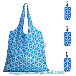 Buy cheap Poly Folding Foldable Grocery Bag, Custom Nylon Reusable Foldable Shopping Bag,420D Polyester Gymsack Varsity Bag packag from wholesalers