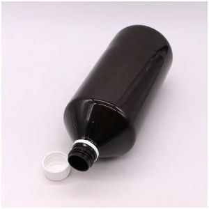 Buy cheap Dark Brown Translucent PET 1000ml Liquid Medicine Bottle with 28mm Tamper Proof Cap from wholesalers