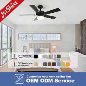 Buy cheap Remote Control LED Ceiling Fan with Black MDF Blades and Energy-Saving LED Lighting from wholesalers