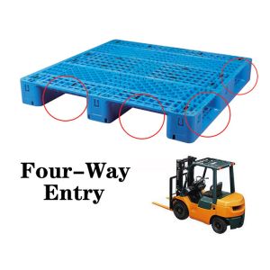 Buy cheap Static Load 2T Dynamic Load 1T Injection Industrial Plastic Pallet Stackable 1200*1000mm For Euro Logistics Warehouse from wholesalers