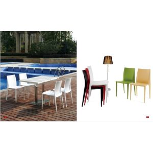 stacking contemporary plastic chair/stacking dining chair/plastic stackable