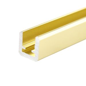 Buy cheap Gold Color Glass Railing Handrails for 12mm Tempered Glass Aluminum Alloy Construction from wholesalers