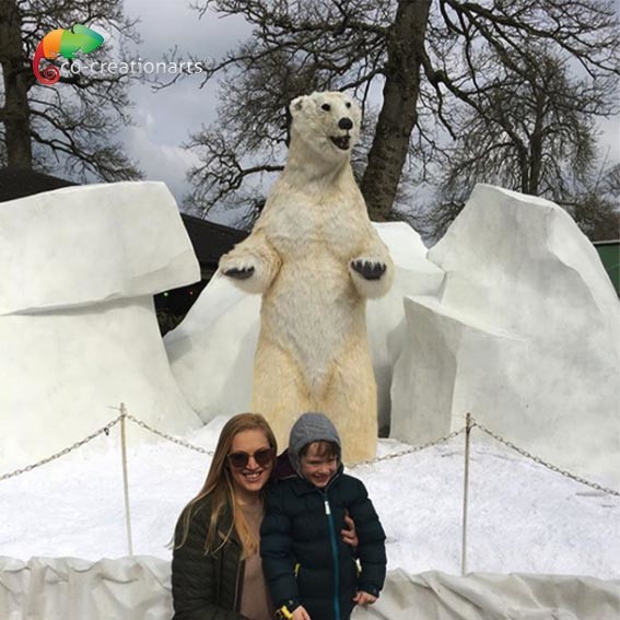 Quality Water Retardant Animatronic Polar Bear animals for sale
