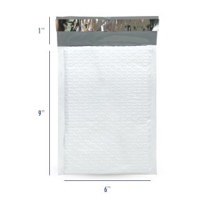 White Poly Bubble Mailers Sealable Waterproof Mailer - Various Sizes