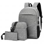 Buy cheap Custom Design Oxford Female Large Capacity Men'S Shoulder Bags Rucksack USB Charging Youth Backpack Set from wholesalers