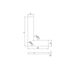 Buy cheap 90 Degree Stainless Steel Flat Edge Square Measuring Tools With DIN 875 Grade 1 from wholesalers