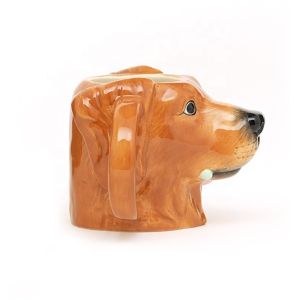 Buy cheap Best Selling cute earthenware 3d dog shaped Animal Ceramic Mugs Design with 3D handpaint from wholesalers