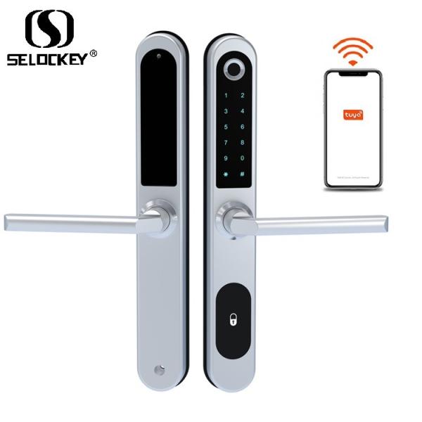 Buy cheap Keyless Digital WiFi Tuya APP Fingerprint Aluminum Door Lock from wholesalers