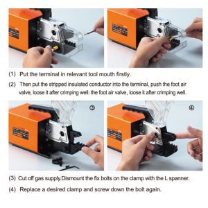 Multi Functional Pneumatic Wire Terminal Crimping Machine CX-AM-10 1.3T
