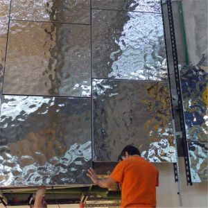 Hammered Stainless Steel Sheets Rose Gold Mirror Finish For Facade Wall Cladding