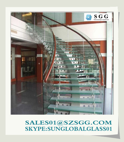 Quality laminated glass stair for sale