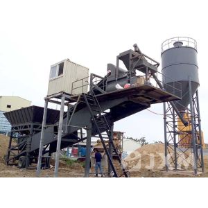 Buy cheap Highway Precast 75M3 Concrete Batch Plant With 15mm Turning Radius from wholesalers