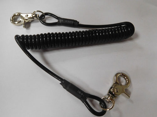 Buy cheap Mini order quantity factory direct produce customized request black coiled tool lanyards from wholesalers