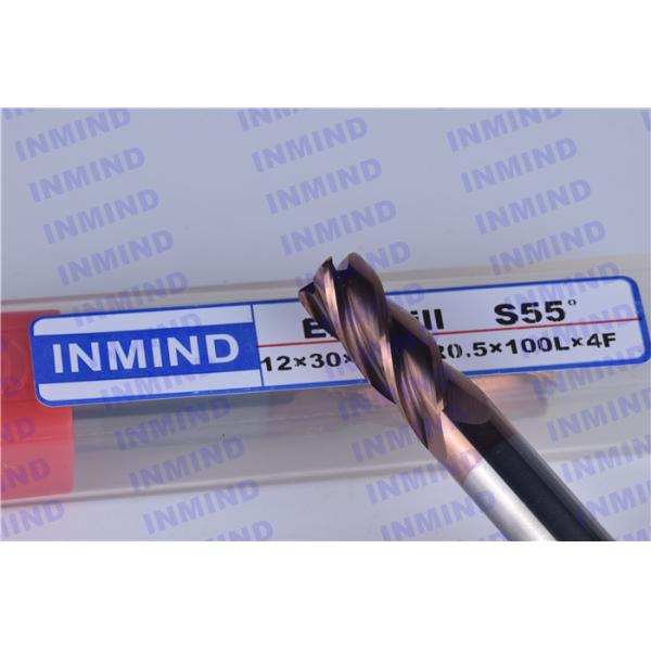 Buy cheap HRC65 4mm / 6mm / 8mm Corner Radius end mill SiN Coating KFC K55 carbie rods carbide end mill from wholesalers