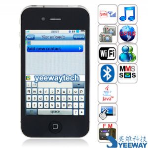 Buy cheap HiPhone S4 Quad Band Single Card Single Standby Dual Cameras WIFI Bluetooth Java 3.5-inch Touch Screen Phone from wholesalers