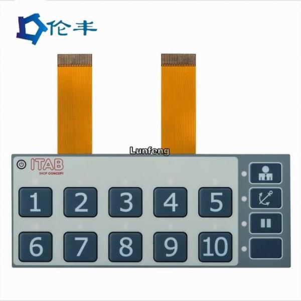 Buy cheap Gray LEDs FPC Membrane Switch Embossed Button Tactile Switch Keypad from wholesalers