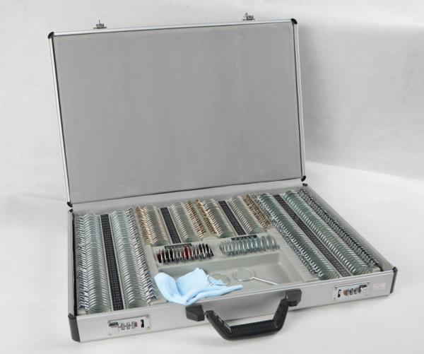 Buy cheap A Grade 232 PCS Optometry Trial Lens Set Metal Rim Shiny Silver / Gold Plating from wholesalers