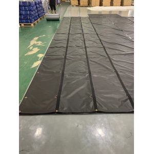 Lightweight 3 Rows D-Rings Lumber Tarp Truck Load Cover PVC Vinyl 10' For