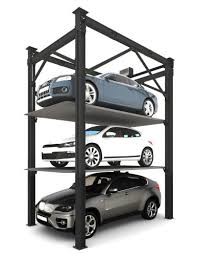 Hydraulic Chain Dive Car Lift Parking System With Emergency Stop Button / On
