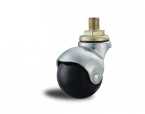 Buy cheap 2" threaded stem ball caster black rubber caster, 2" ball caster, furniture castors from wholesalers