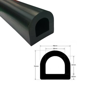Customers' Requirements D Type Marine Boat Rubber Fender for Dock and Ship Bumper