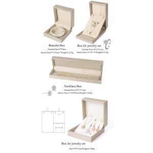PU Leather Fabric Gold Ring Packaging Box Customized With Statin Lining