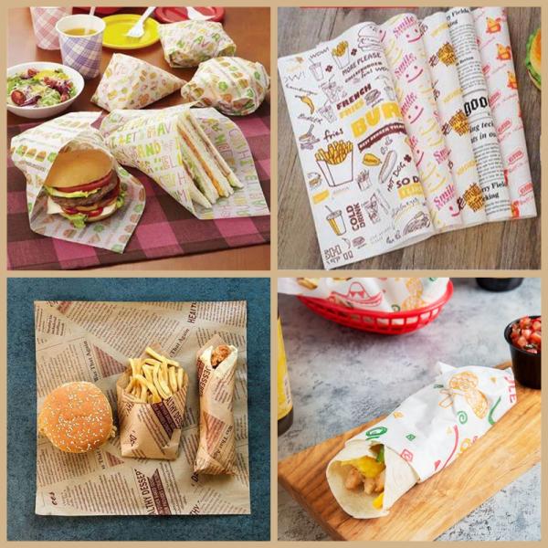 Greaseproof Burger Sandwich Food Wrapping Paper Printable For Fast Food Greaseproof Burger Sandwich Food Wrapping Paper Printable For Fast Food